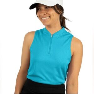 Three Sixty Six Women's Sleeveless 1/2 Zip Golf
Polo size M blue